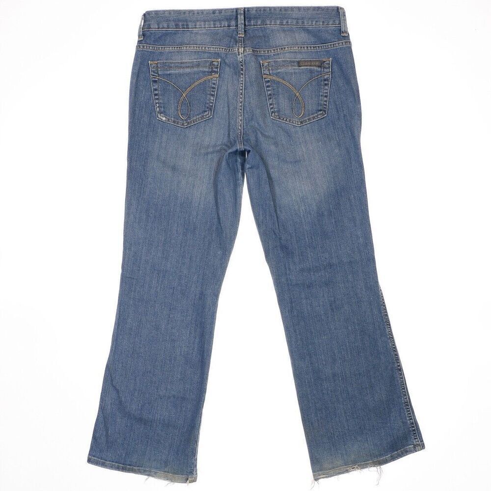 Calvin Klein Jeans Ultimate Bootcut Womens Size 12 Blue Denim Measures 33 x 28 - Picture 2 of 12